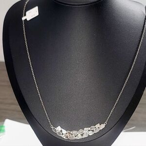 Vintage Handmade Natural Polki Diamond Sterling Silver Necklace